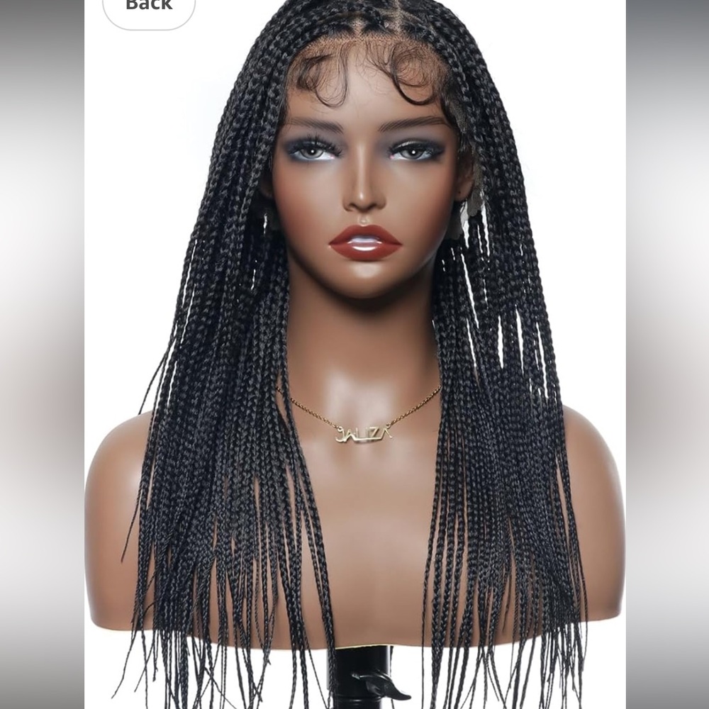 HUMAN HAIR 24" Pre Bleached  Lace Lightweight Knotless HD Lace Box Braided Wig